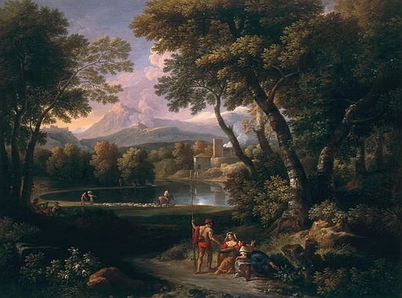 Paesaggio con lago
